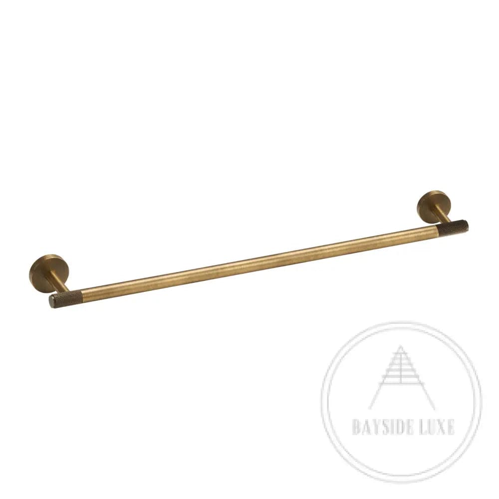 Bathroom Accessories Bayside Luxe - Knurled Antique Brass Towel Rail - Mosman Range