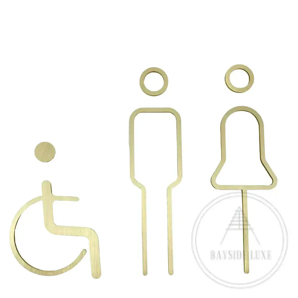 Bathroom Accessories Bayside Luxe - Luxurious Solid Brass Bathroom Signage