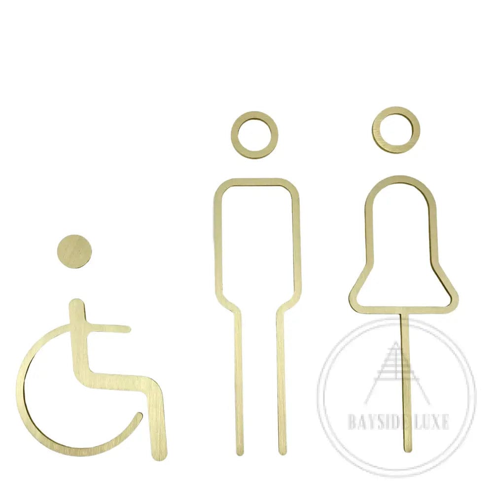 Bathroom Accessories Bayside Luxe - Luxurious Solid Brass Bathroom Signage
