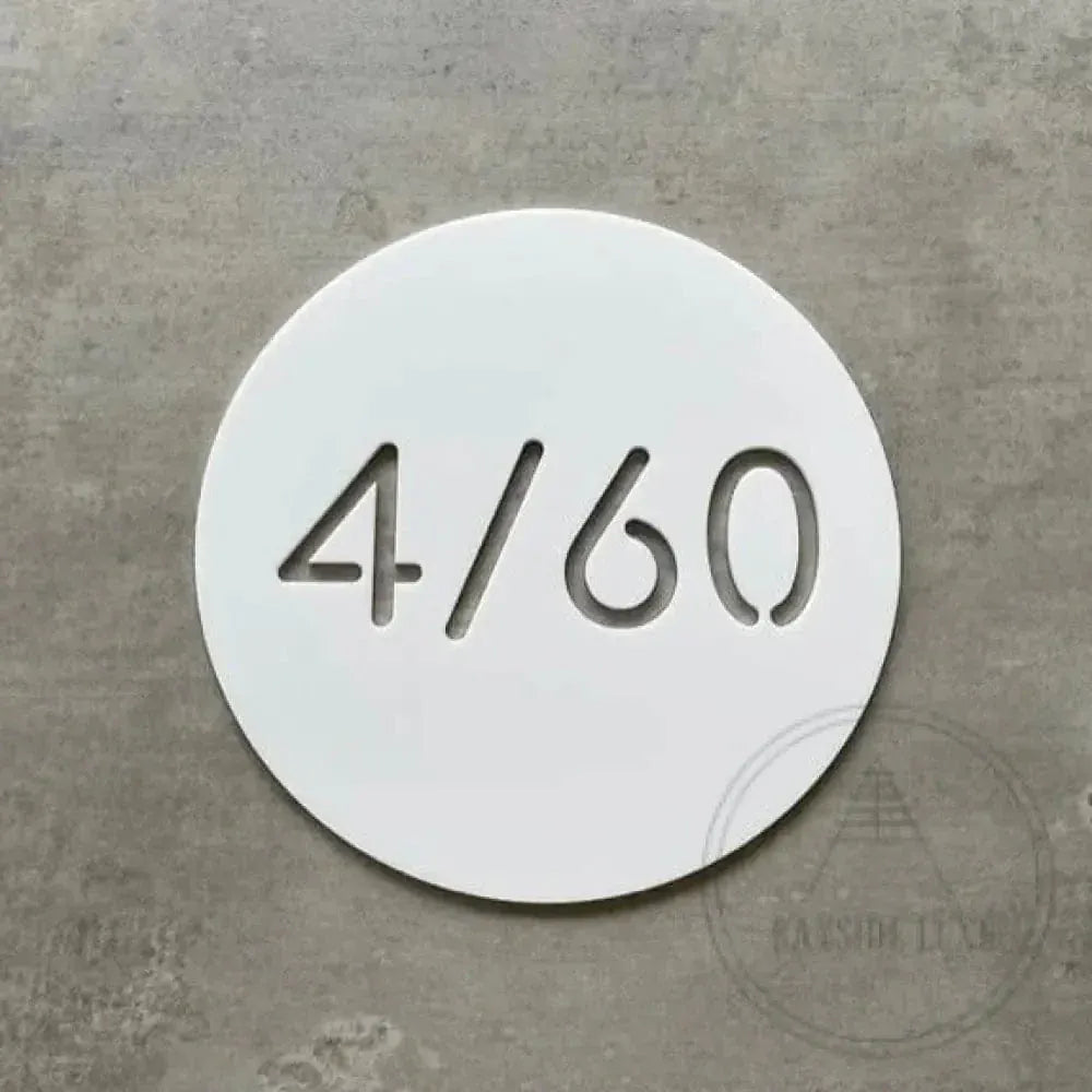 Bayside Luxe - Personalised House Number Circle Sign 30cm