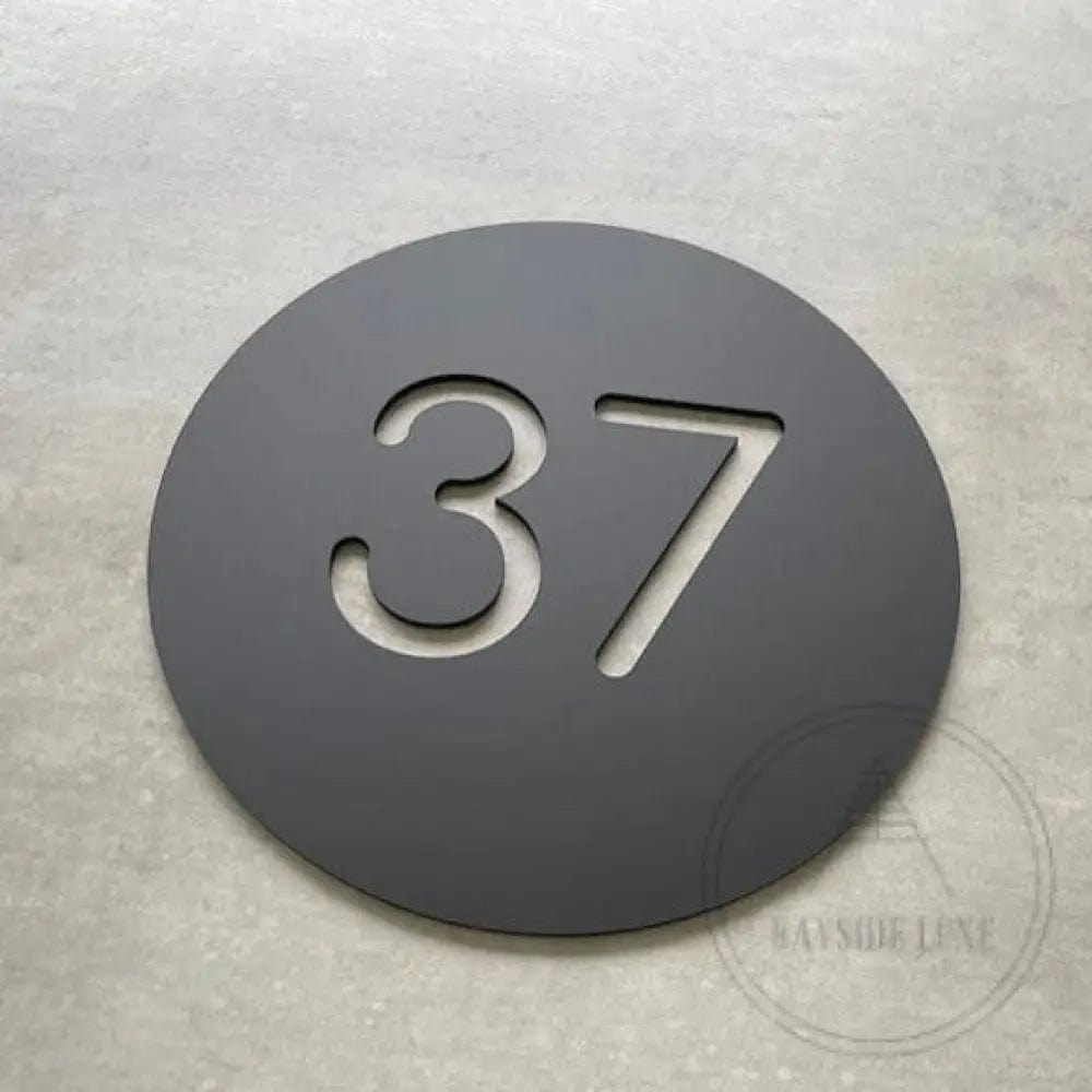 Bayside Luxe - Personalised House Number Circle Sign 30cm