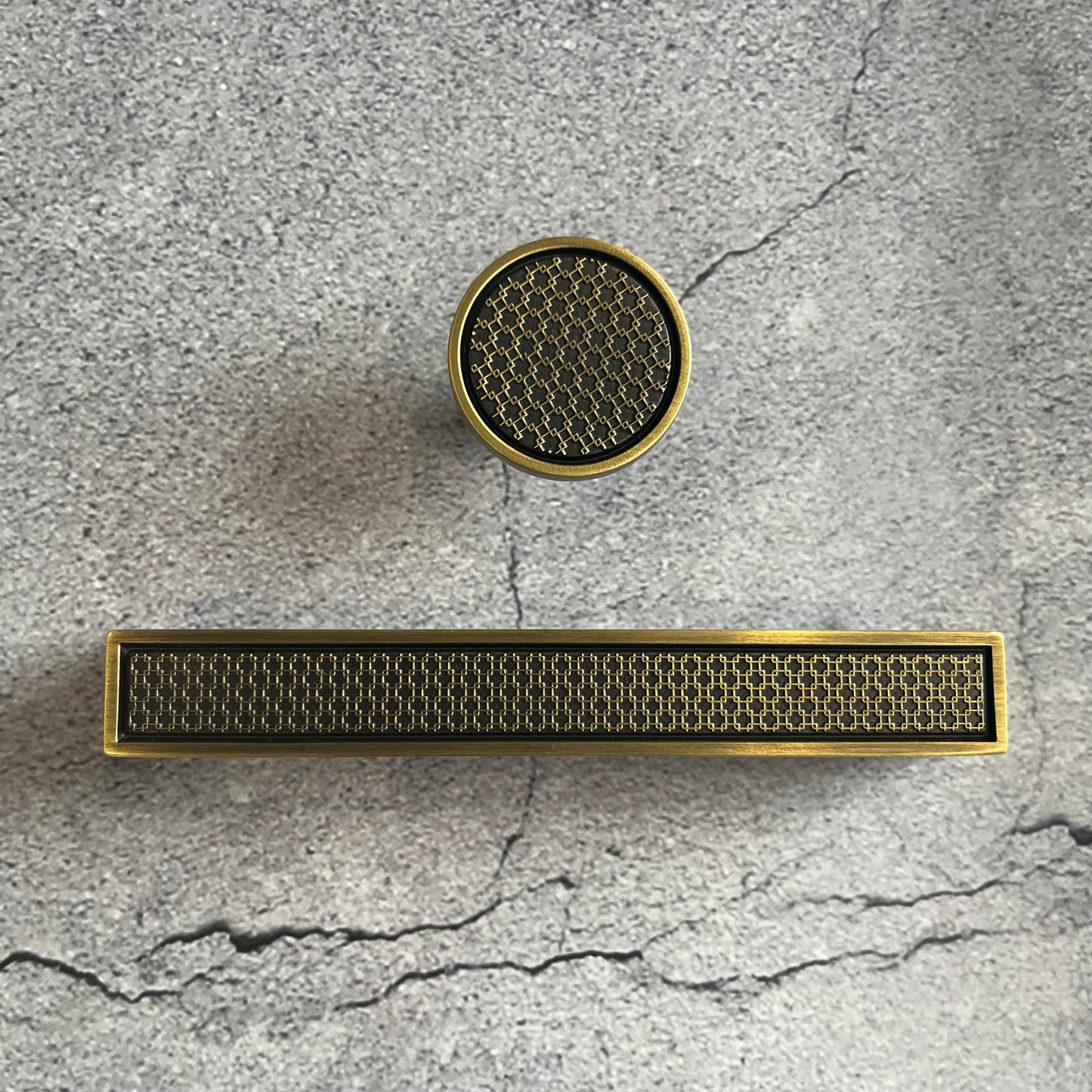 Bayside Luxe San Remo Solid Black and Satin Brass Cabinetry Handles