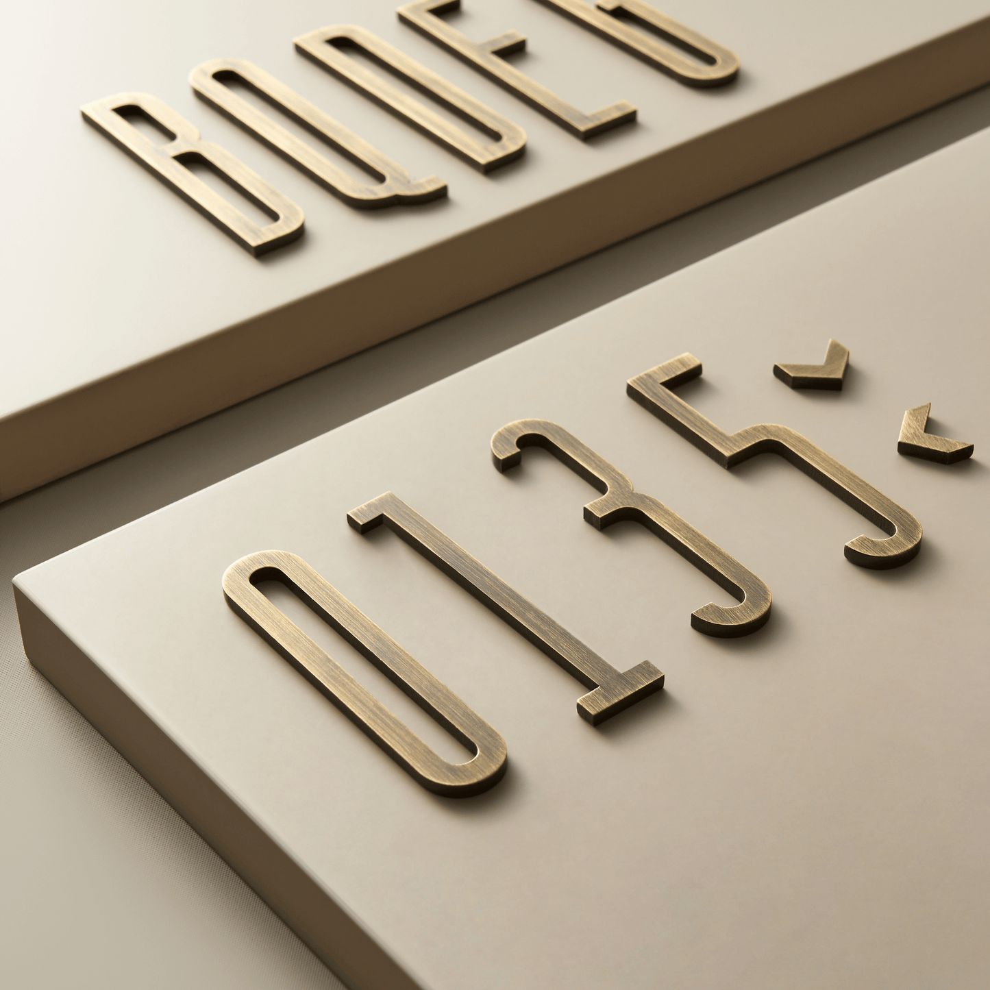 Bayside Luxe - The Gatsby Antique Brass Letters and Numbers - 70mm
