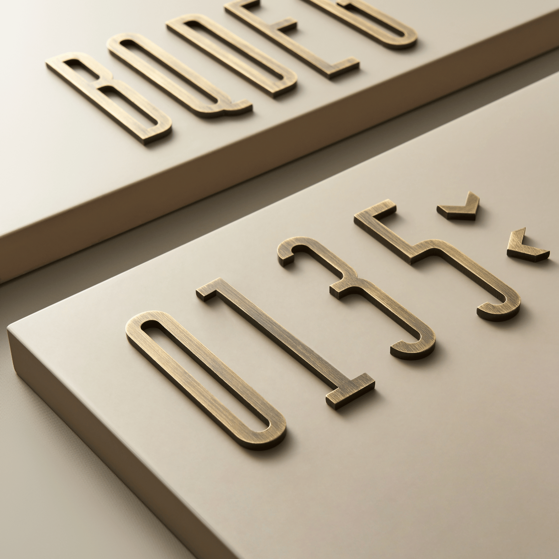 Bayside Luxe - The Gatsby Antique Brass Letters and Numbers - 70mm