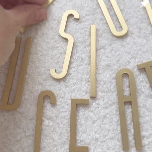 Bayside Luxe - The Gatsby Golden Brass Letters and Numbers - 70mm