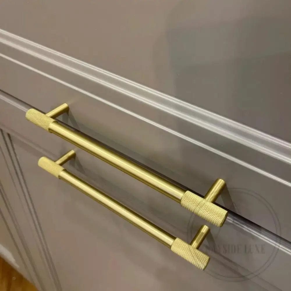 Cabinet Knobs & Handles 192 x 34.5mm (HS160) / Brass / Solid Brass Bayside Luxe - The Brighton - Brass Luxe Door Handles