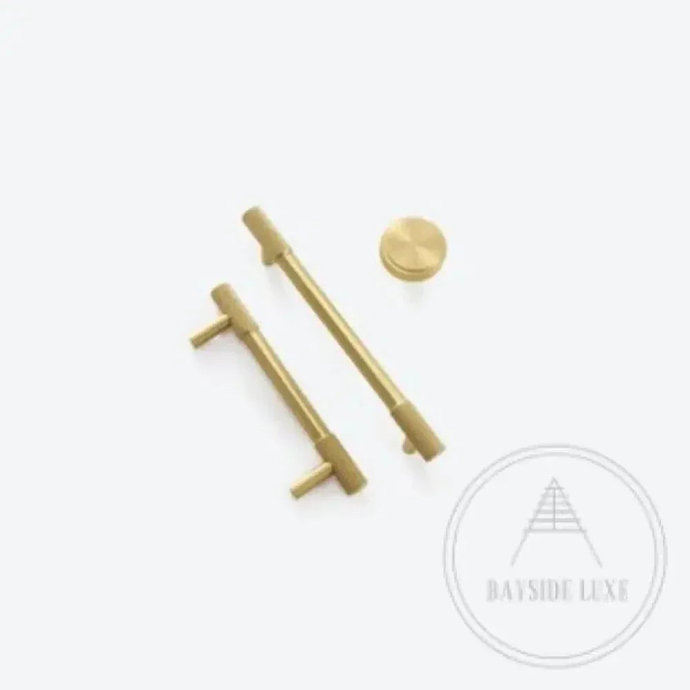 Cabinet Knobs & Handles 35 x 33mm / Brass / Solid Brass Bayside Luxe - The Brighton Range - Satin Brass Knob