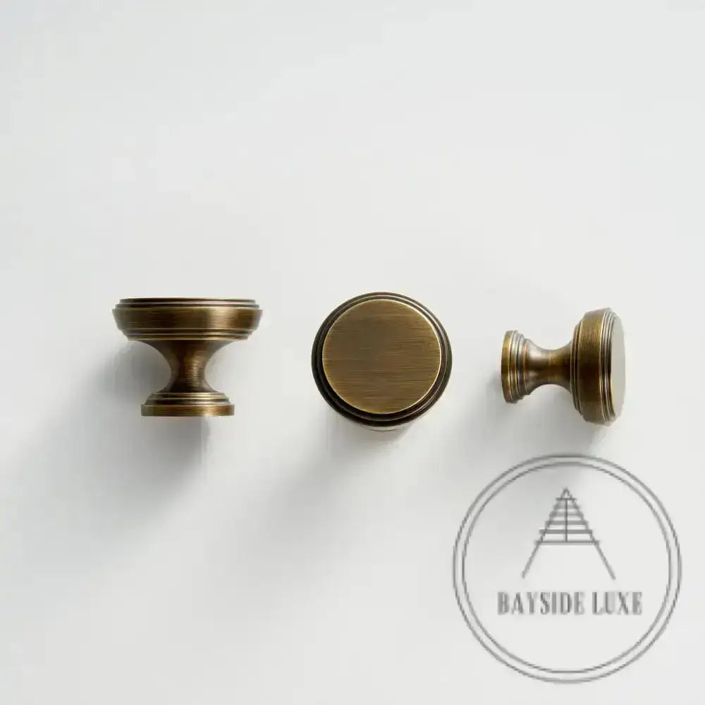 Cabinet Knobs & Handles Bayside Luxe - Anglesea Antique Brass Cabinetry Handles
