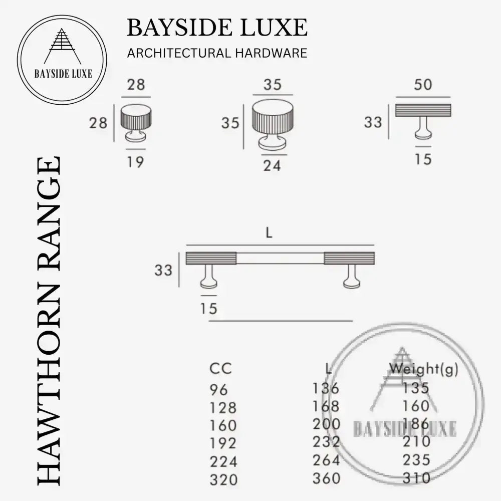 Cabinet Knobs & Handles Bayside Luxe - Hawthorn Antique Brass Cabinetry Handles