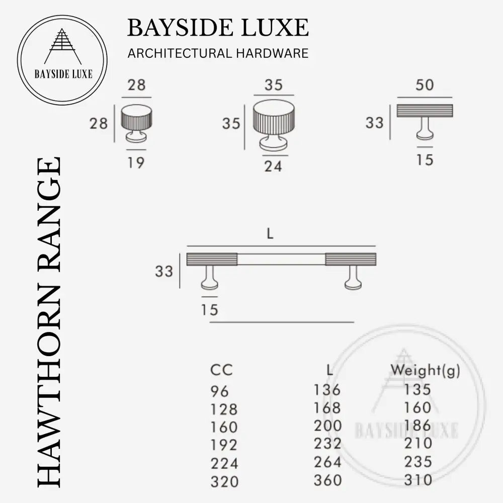 Cabinet Knobs & Handles Bayside Luxe - Hawthorn Antique Brass Knob