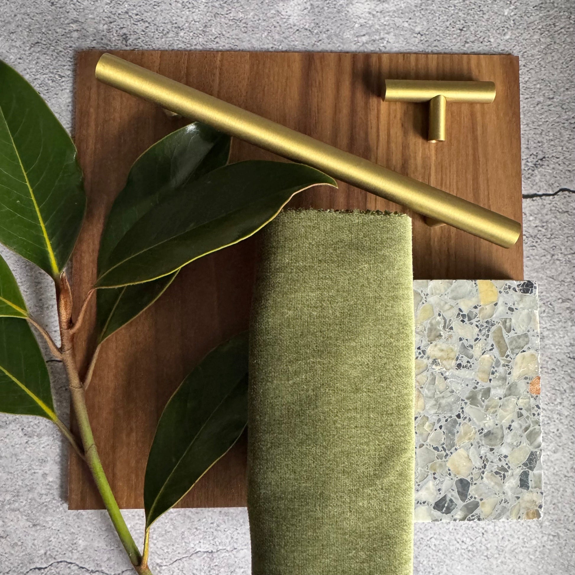 Cabinet Knobs & Handles Bayside Luxe - Rose Bay Satin Brass Handles