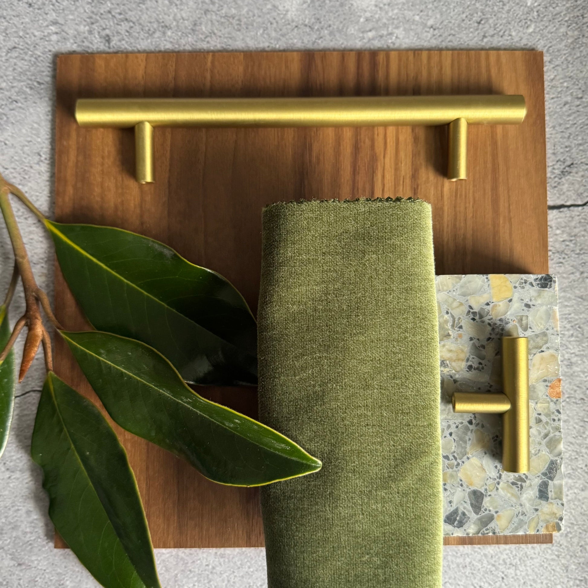 Cabinet Knobs & Handles Bayside Luxe - Rose Bay Satin Brass Handles