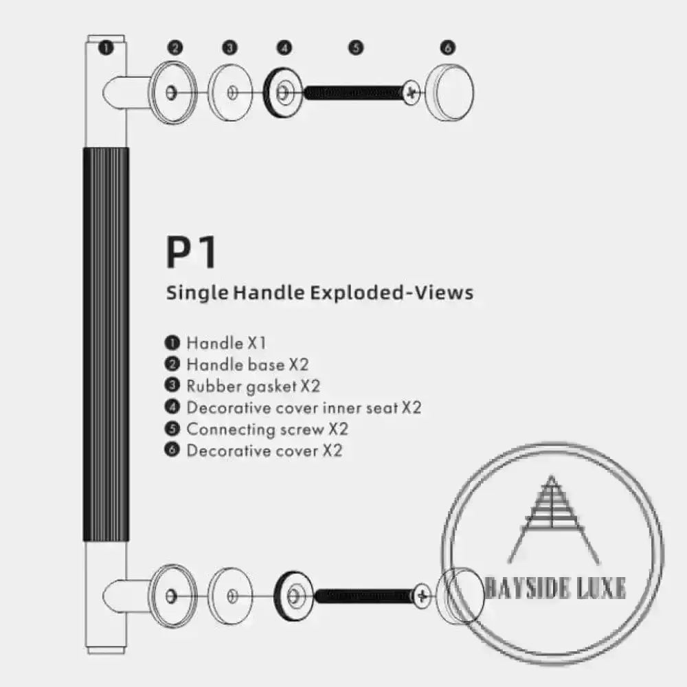 Cabinet Knobs & Handles Bayside Luxe - Sorrento Knurled Satin Brass Single Door Handle