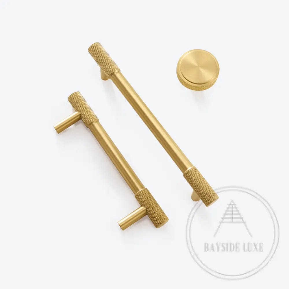 Cabinet Knobs & Handles Bayside Luxe - The Brighton - Brass Luxe Door Handles
