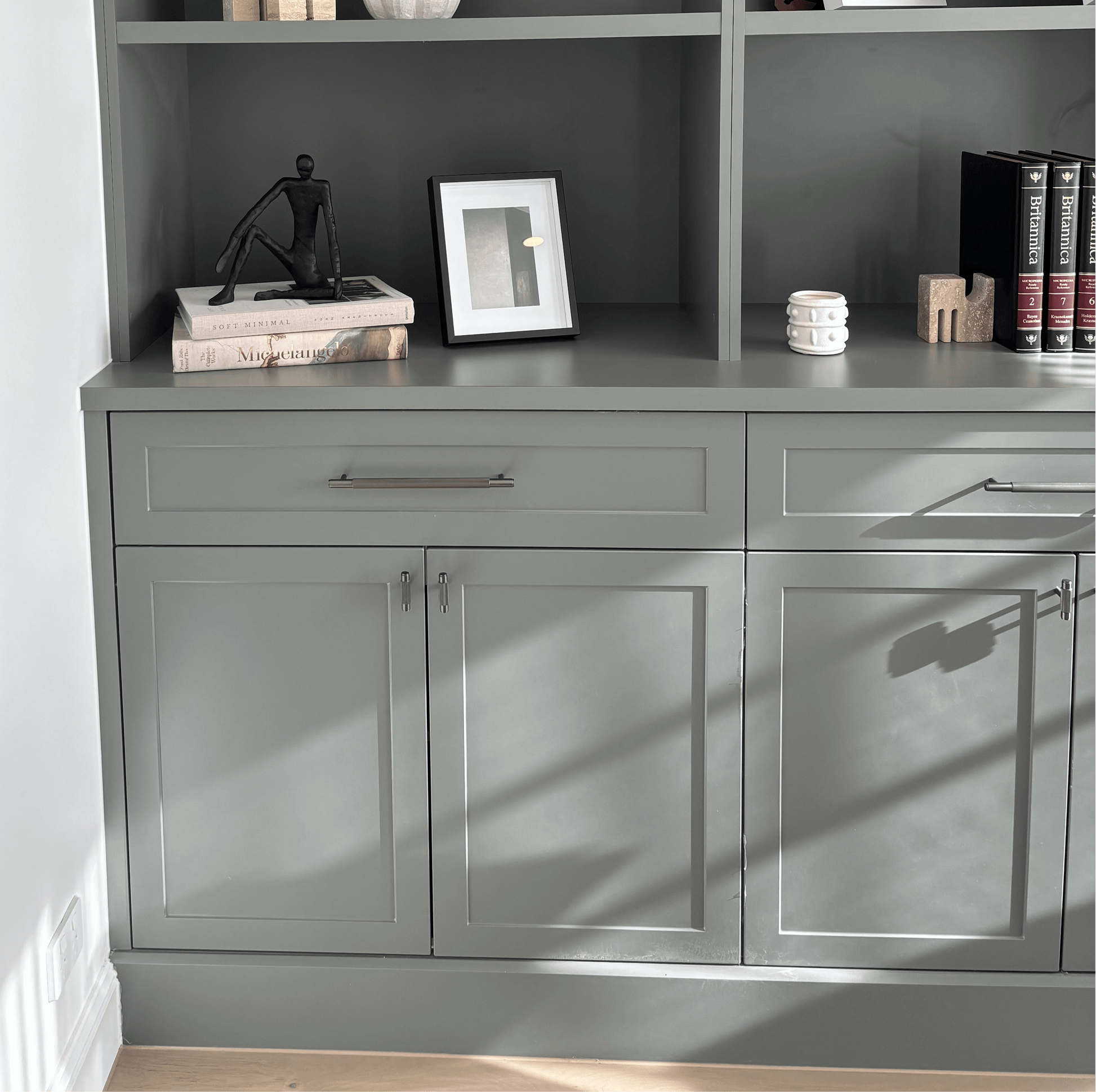 Cabinet Knobs & Handles Bayside Luxe - The Toorak - Dark Gunmetal Grey Luxe Cabinetry Handles