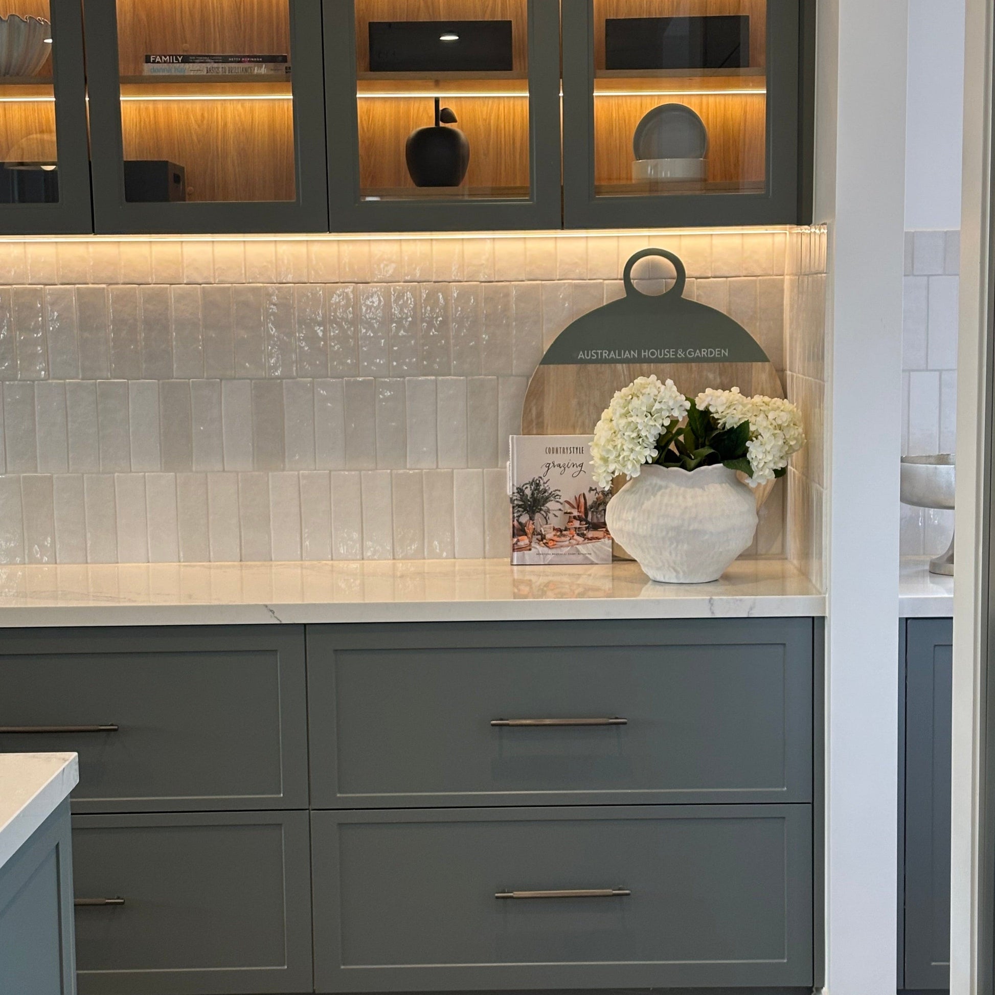 Cabinet Knobs & Handles Bayside Luxe - The Toorak - Dark Gunmetal Grey Luxe Cabinetry Handles
