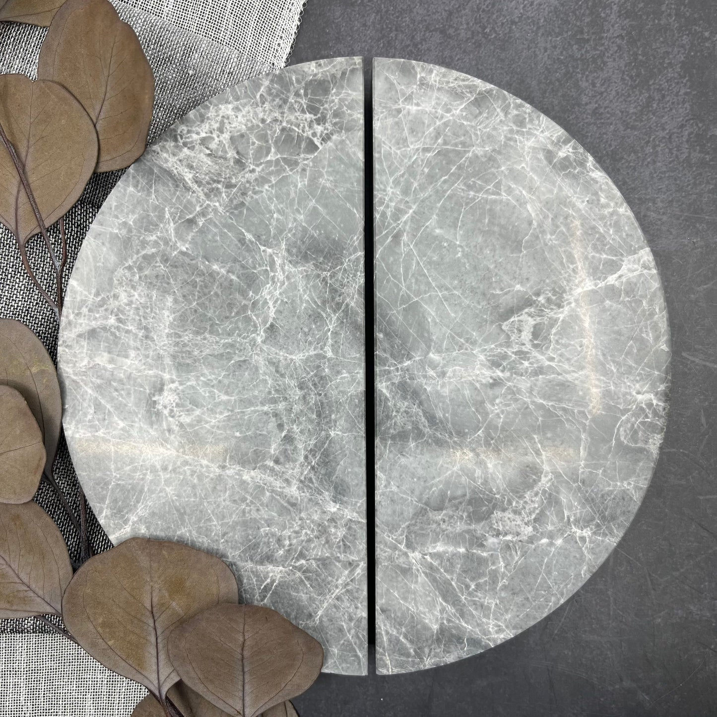 Cabinet Knobs & Handles Bayside Luxe Tundra Grey Marble Cabinetry Handles - 320mm (Pair)