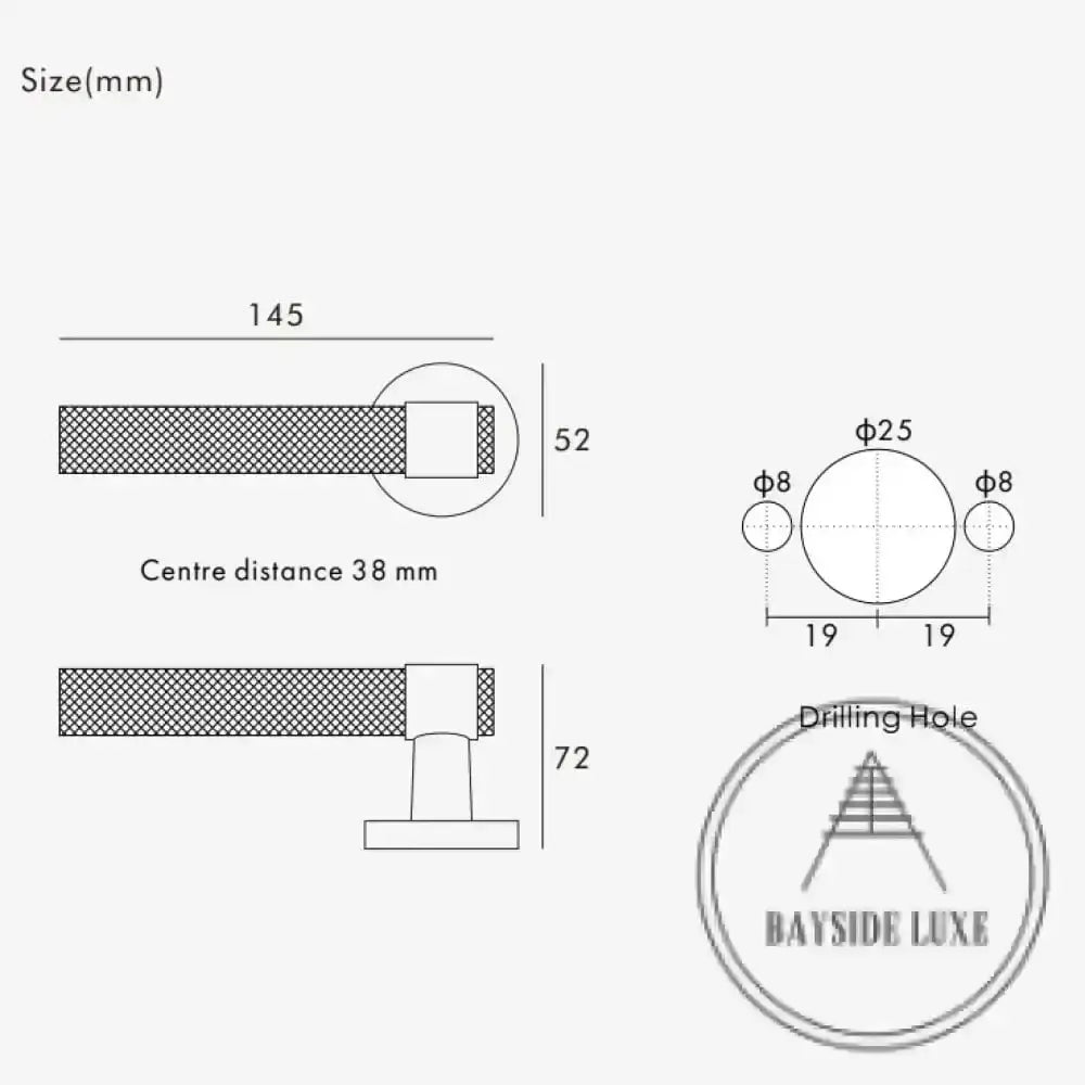 Door Handle Luxe Doorware - Port Melbourne Door Lever Passage Set - Satin Brass