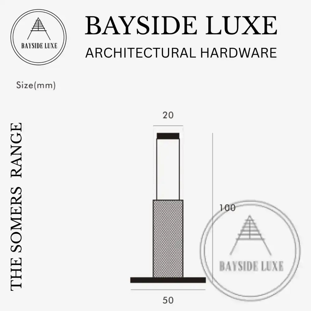 Door Stop Solid Brass Luxe Doorware - Somers Knurled Satin Brass Doorstop