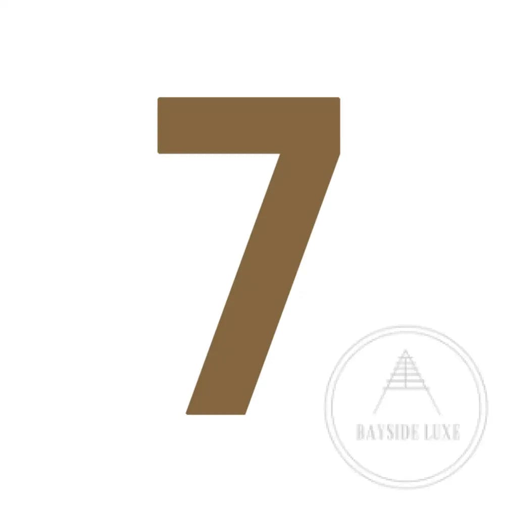 House Numbers and Letters Antique Brass / 20cm / 7 Bayside Luxe Signage - Solid Antique Brass Floating Numbers and Letters - Beaumaris Bay 20 cm