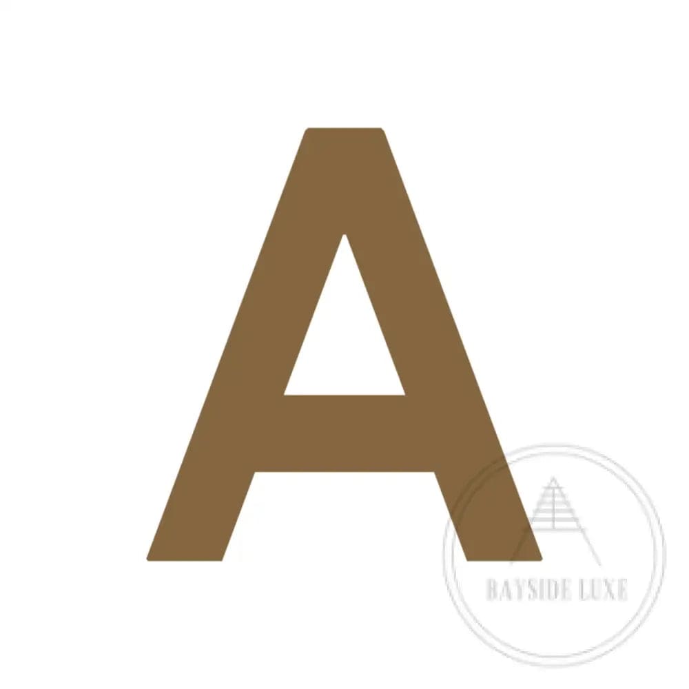 House Numbers and Letters Antique Brass / 25cm / A Bayside Luxe Signage - Solid Antique Brass Floating Numbers and Letters - Beaumaris Bay 25 cm