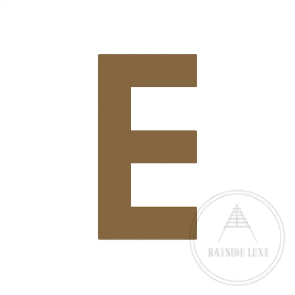 House Numbers and Letters Antique Brass / 25cm / E Bayside Luxe Signage - Solid Antique Brass Floating Numbers and Letters - Beaumaris Bay 25 cm