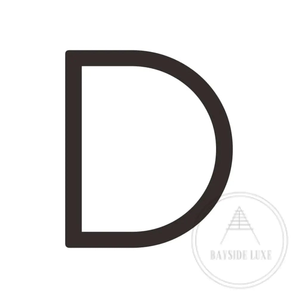 House Numbers and Letters Bayside Luxe Signage - Solid Brass Black Numbers and Letters - Watson's Bay 10cm