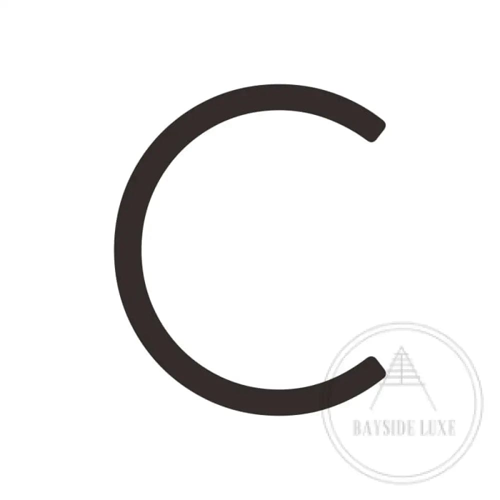 House Numbers and Letters Bayside Luxe Signage - Solid Brass Black Numbers and Letters - Watson's Bay 25cm