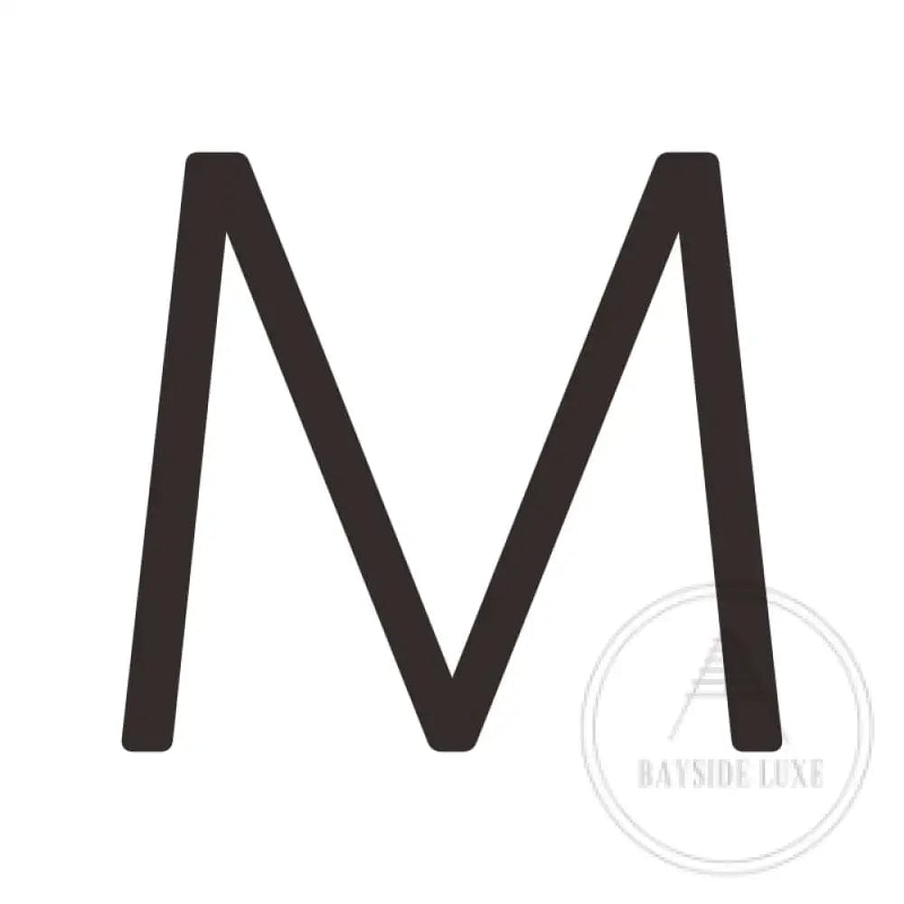 House Numbers and Letters Bayside Luxe Signage - Solid Brass Black Numbers and Letters - Watson's Bay 25cm