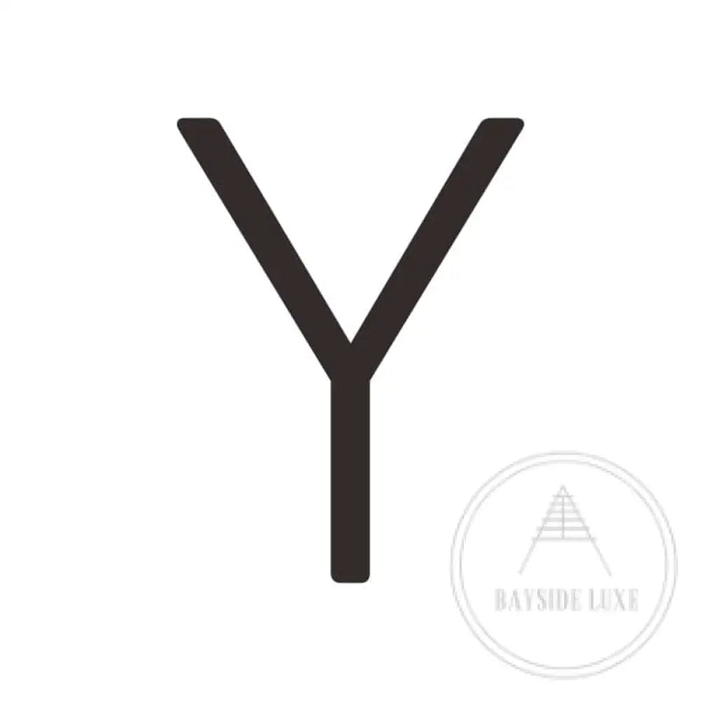 House Numbers and Letters Bayside Luxe Signage - Solid Brass Black Numbers and Letters - Watson's Bay 25cm