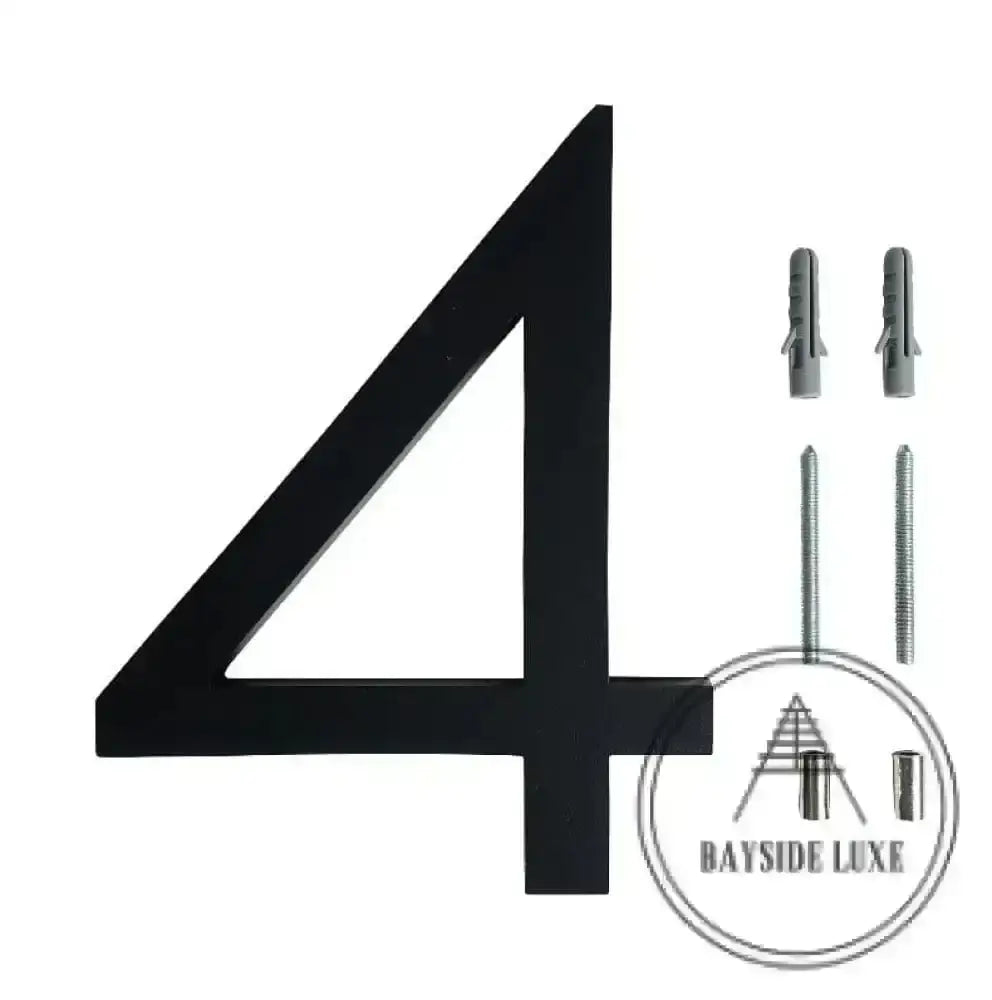 House Numbers Modern Bayside Luxe Floating House Numbers - Black 150mm