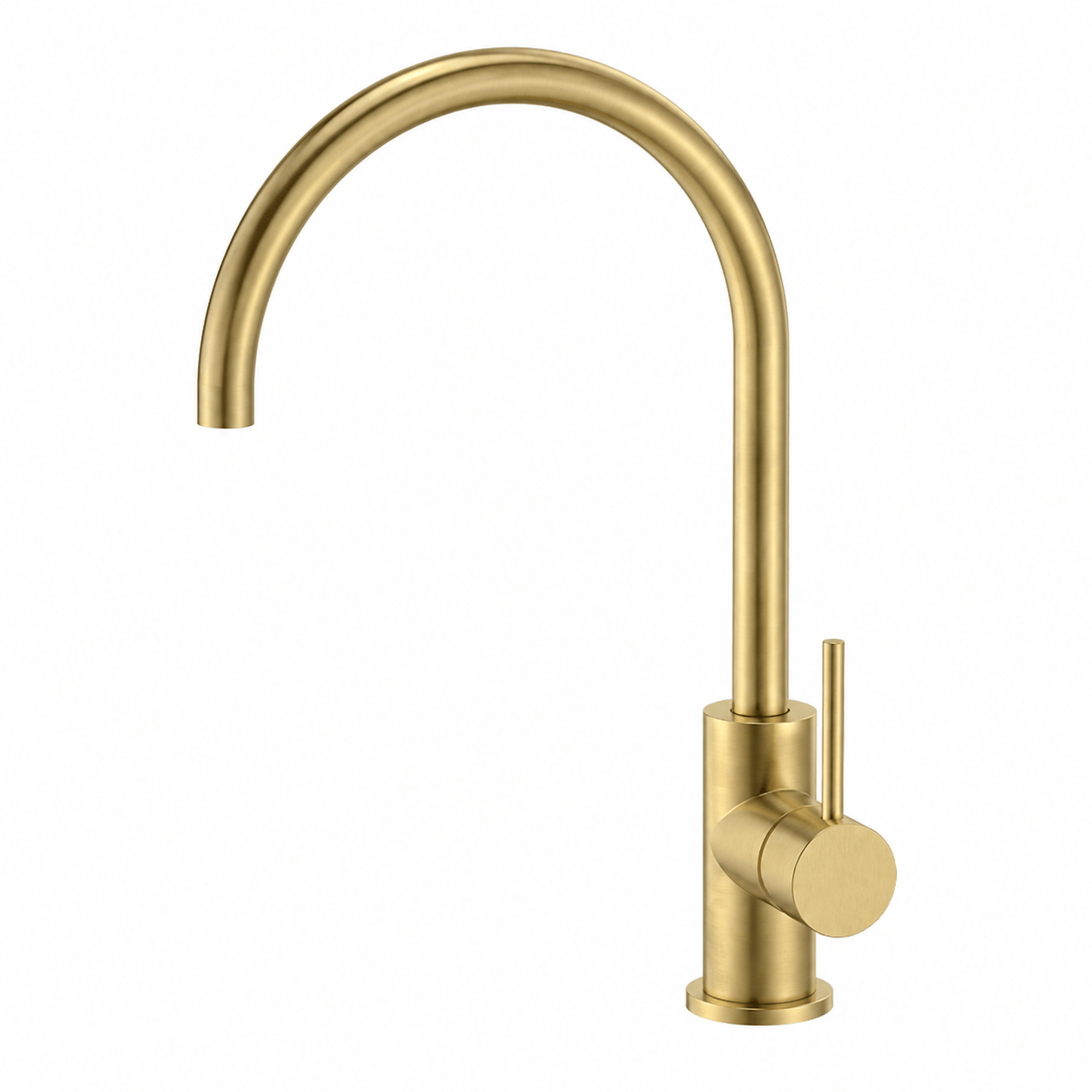 Kitchen Vaucluse Gooseneck Kitchen Mixer Tap - Satin Brass