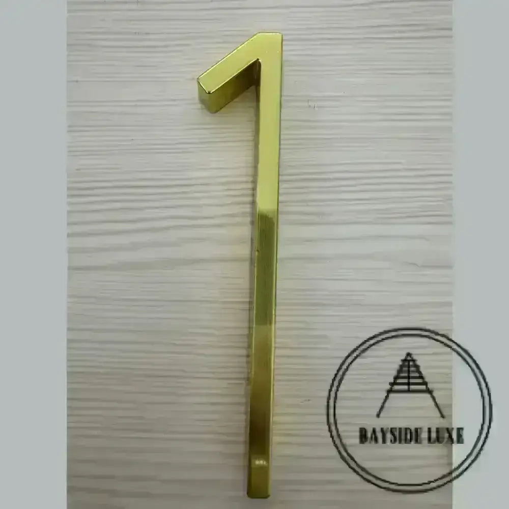 125mm House Number - With a little blemish!  Gold 1
