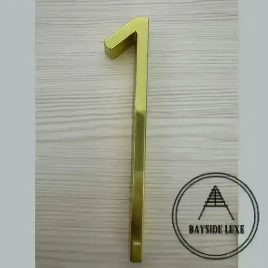 125mm House Number - With a little blemish!  Gold 1