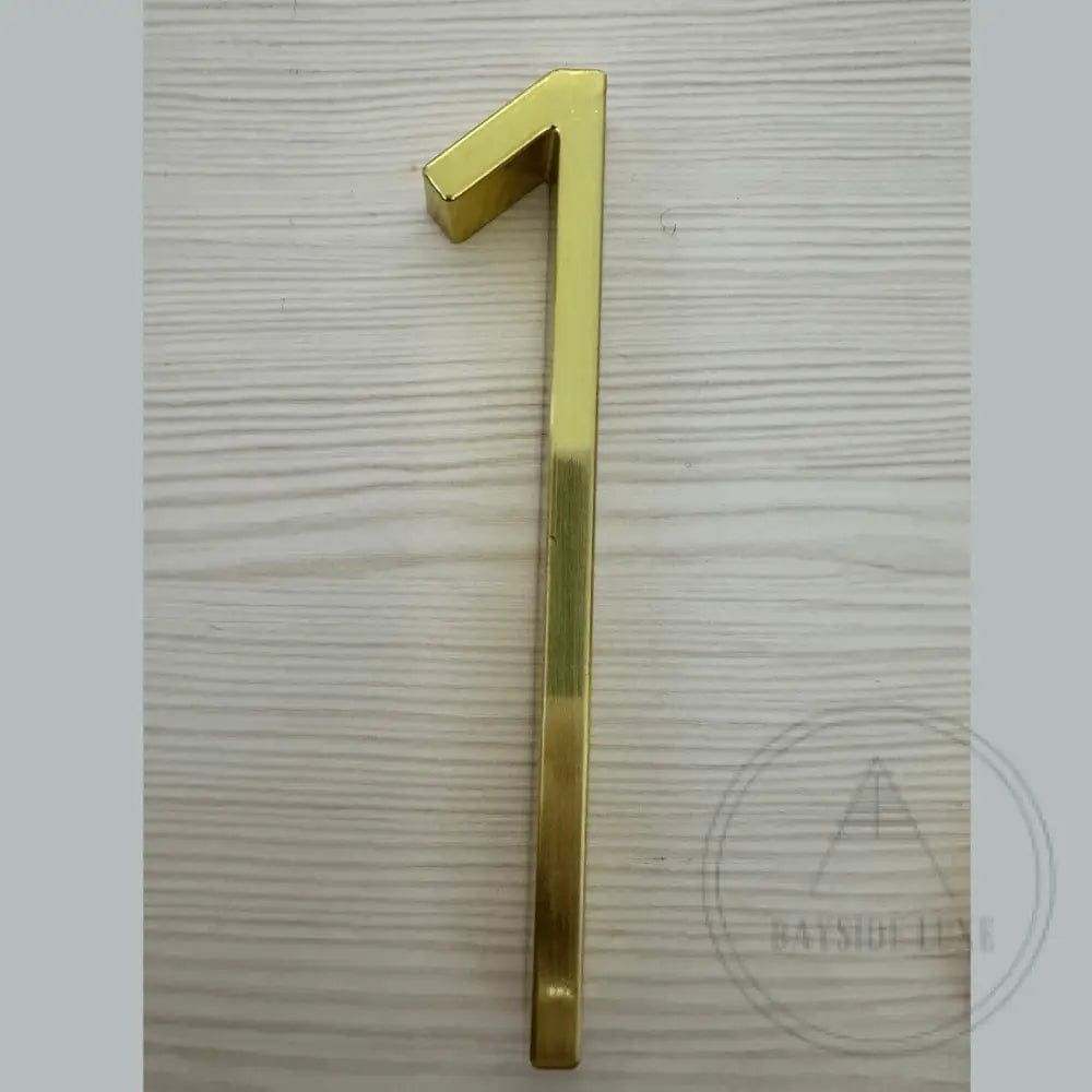 125mm House Number - With a little blemish!  Gold 1