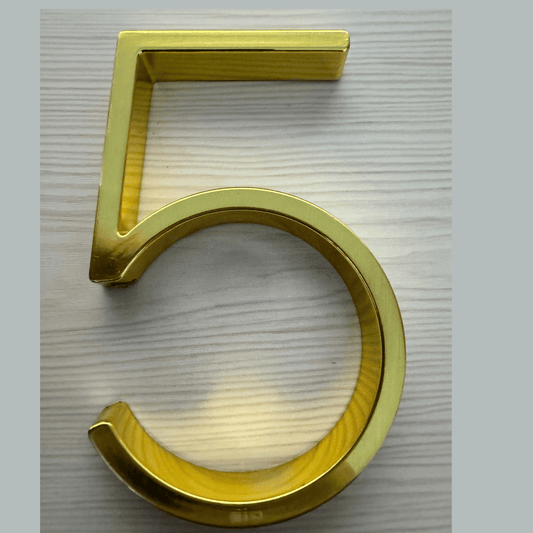 125mm House Number -With a little blemish!  Gold 5