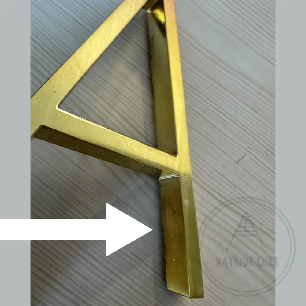 125mm House Number - With a little blemish! Gold A