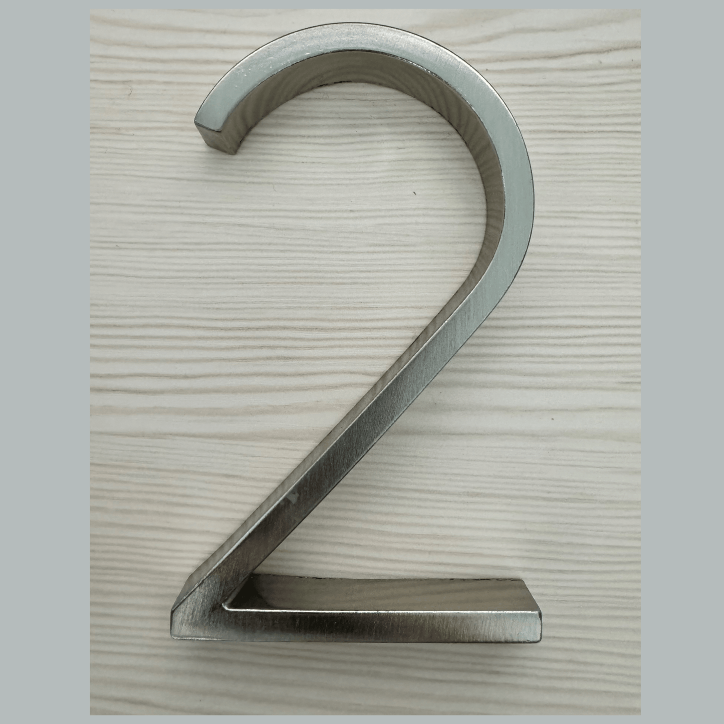 125mm House Number - With a little blemish! Silver 2