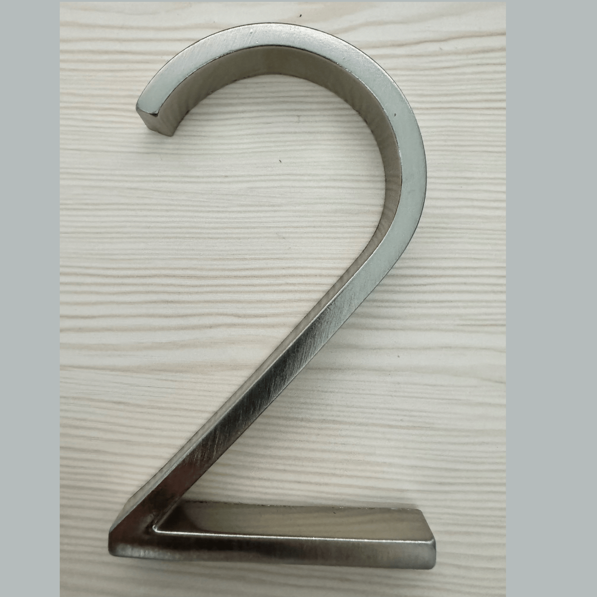 125mm House Number - With a little blemish!  Silver 2