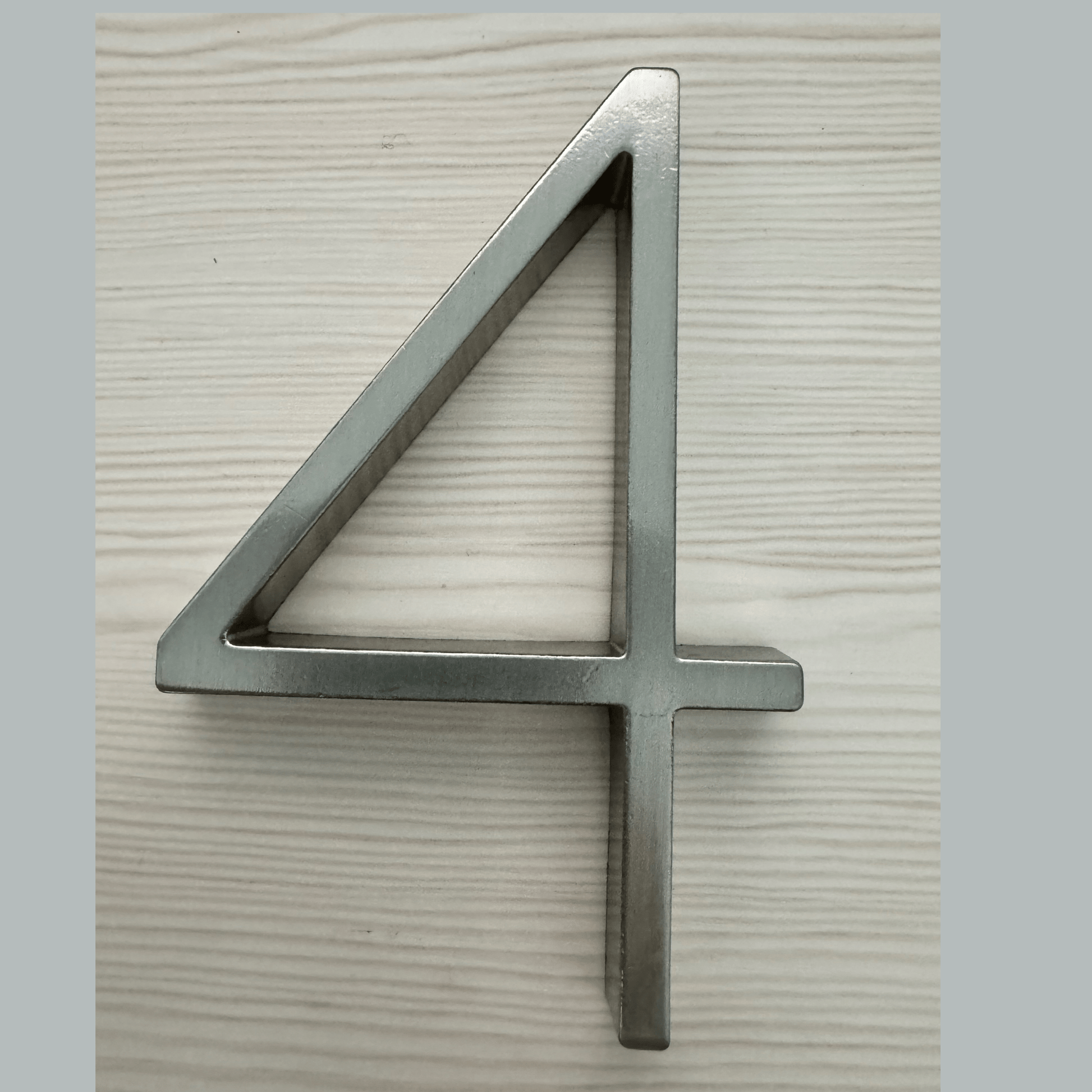 125mm House Number - With a little blemish! Silver 4