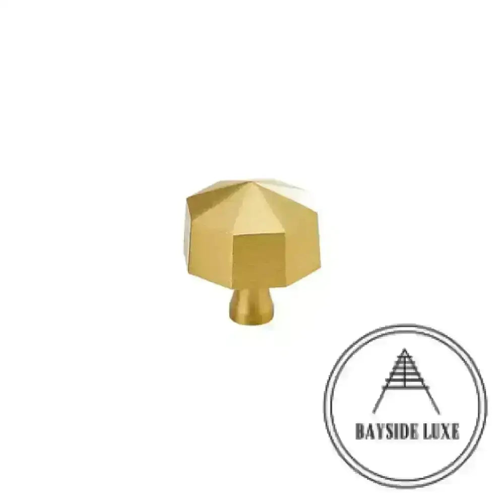24mm / Brass / Solid Brass Bayside Luxe - Geo Knob
