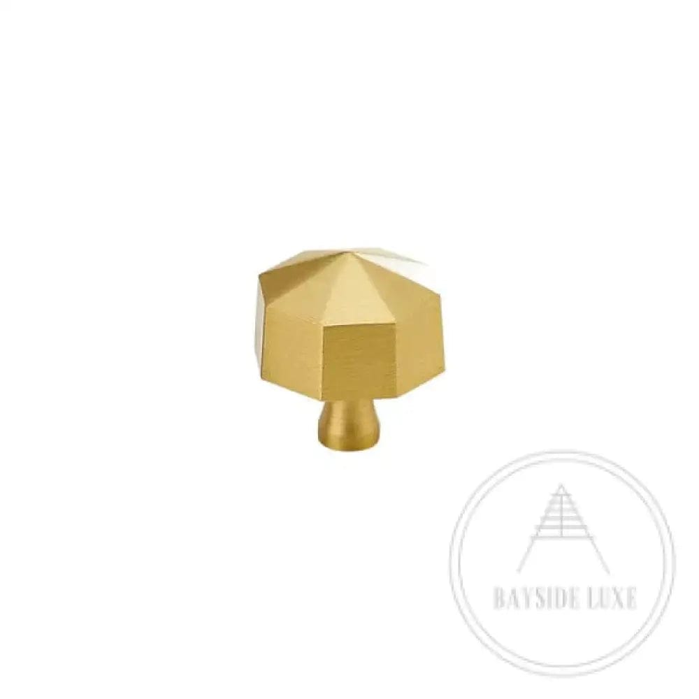 24mm / Brass / Solid Brass Bayside Luxe - Geo Knob