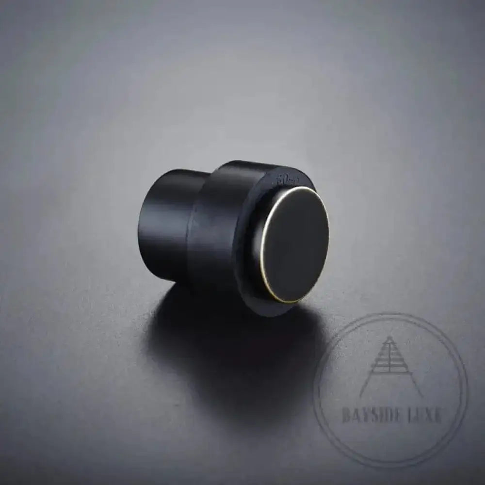 40 x 30mm / Distress Black with Gold Luxe Doorware - Surry Hills Door Stop -Distressed Black with Gold Edge - Concrete Fixing