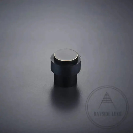 40 x 30mm / Distress Black with Gold Luxe Doorware - Surry Hills Door Stop -Distressed Black with Gold Edge - Concrete Fixing