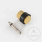 40 x 30mm / Satin Brass Luxe Doorware - Chandler Knurled Brass Door Stop - Satin Brass