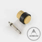 40 x 30mm / Satin Brass Luxe Doorware - Chandler Knurled Brass Door Stop - Satin Brass - Timber Fixing