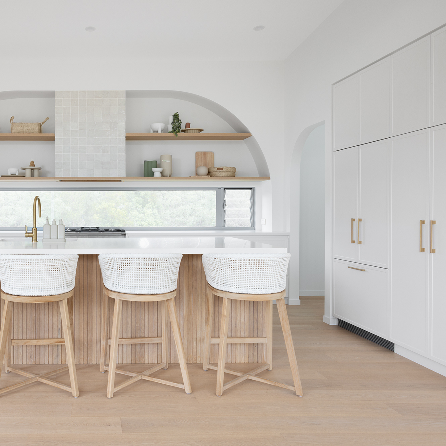 Bayside Luxe - Camberwell Knurled Satin Brass Cabinetry Handles