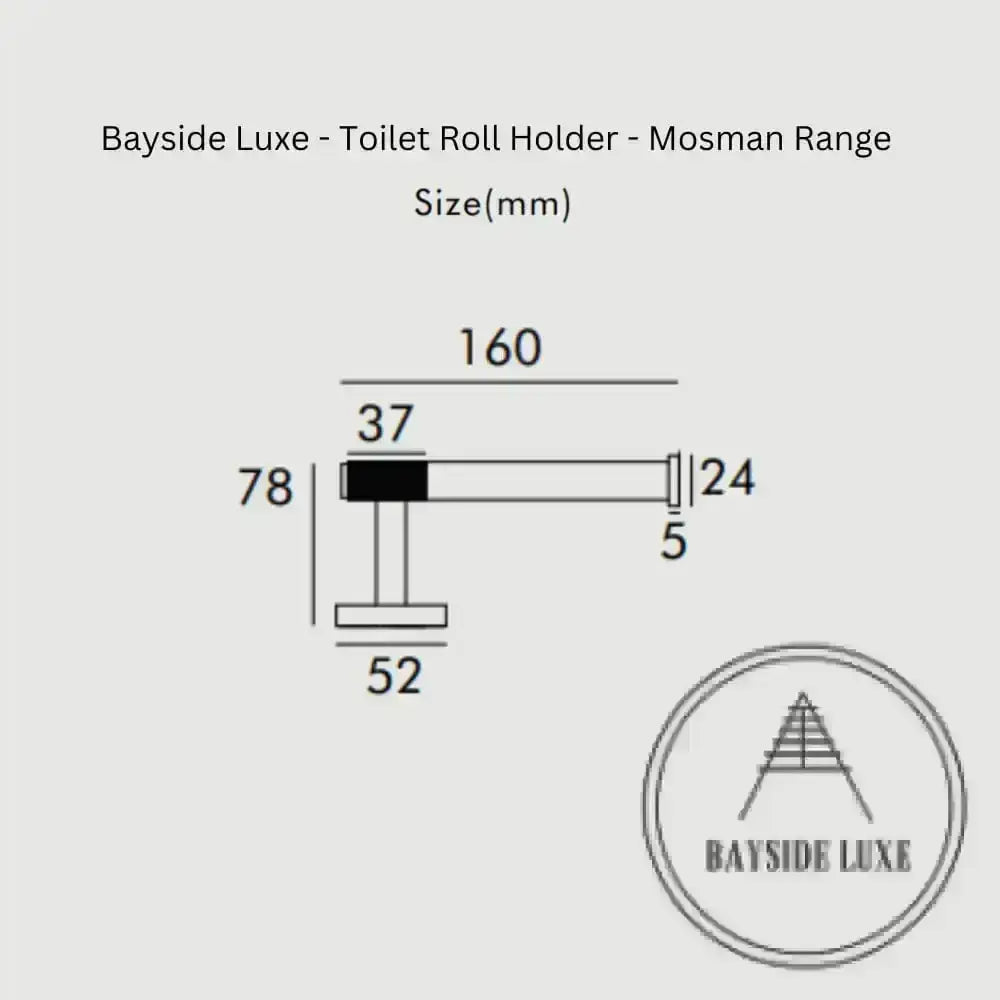 Bathroom Accessories Bayside Luxe - Knurled Solid Antique Brass Toilet Roll Holder - Mosman Range