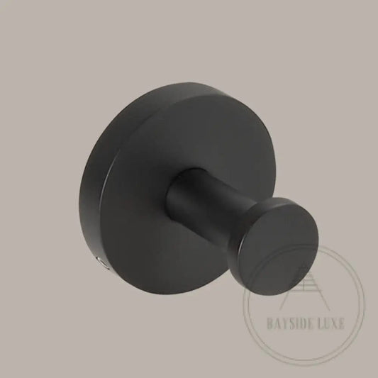 Bathroom Accessories Bayside Luxe - Knurled Solid Brass Black Hook - Mosman Range