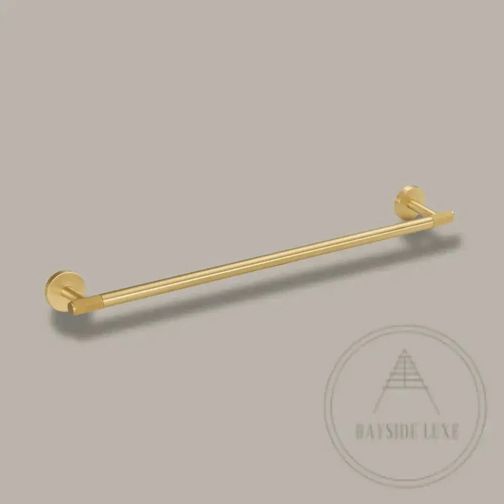Bathroom Accessories Bayside Luxe - Knurled Solid Brass Black Towel Rail - Mosman Range